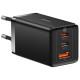 МЗП Baseus GaN5 Pro Fast Charger 2C+U 65W EU Cable Type-C to Type-C 1m Black CCGP120201 mag-6932172617523128878