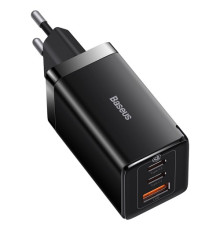 МЗП Baseus GaN5 Pro Fast Charger 2C+U 65W EU Cable Type-C to Type-C 1m Black CCGP120201 mag-6932172617523128878