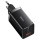 МЗП Baseus GaN5 Pro Fast Charger 2C+U 65W EU Cable Type-C to Type-C 1m Black CCGP120201 mag-6932172617523128878