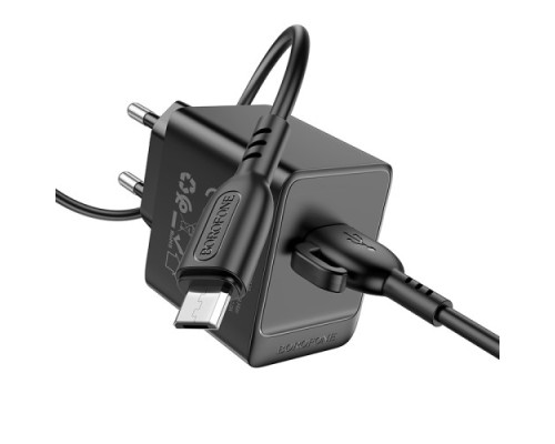 МЗП BOROFONE BAS12A Erudite single port 18W/QC3.0/1USB чорний mag-6941991104732138222