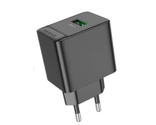 МЗП BOROFONE BAS12A Erudite single port 18W/QC3.0/1USB чорний mag-6941991104732138222