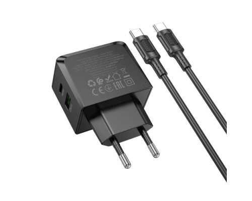 МЗП BOROFONE BAS61A Smart PD30W+QC3.0 + Cable Type-C to Type-C чорний mag-6941991118210138234