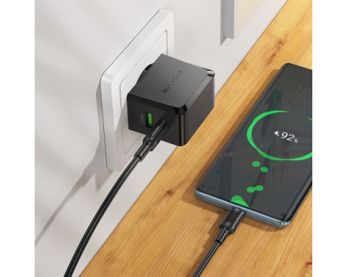 МЗП BOROFONE BAS61A Smart PD30W+QC3.0 + Cable Type-C to Type-C чорний mag-6941991118210138234