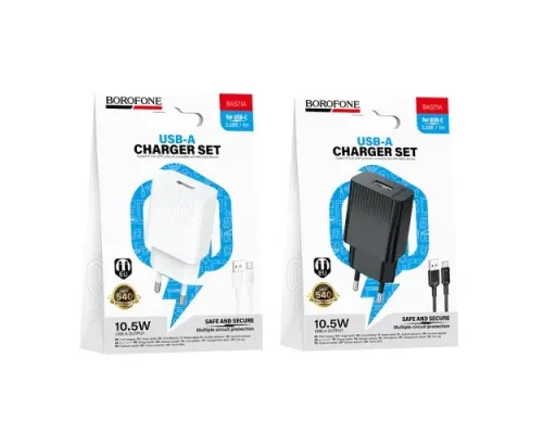 МЗП BOROFONE BAS71A Source 1USB/2.1A Type-C білий mag-6941991122620146191