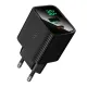 МЗП HOCO CS84A Excellent PD30W+QC3.0 charger with digital display(EU) black mag-6942007664554153102