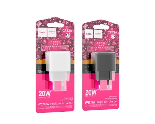 МЗП HOCO CS13A Ocean single port PD20W charger Black mag-6942007603805138640