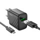 МЗП HOCO CS21A Rich single port QC3.0 charger set(Micro)(EU) Black mag-6942007609890135628