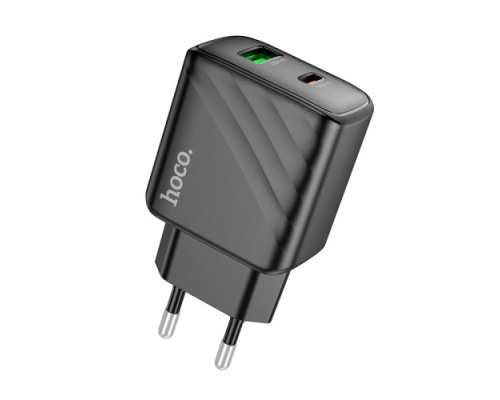 МЗП HOCO CS23A Sunlight dual port PD30W+QC3.0 charger Black mag-6942007609944135798