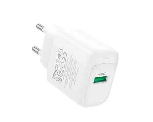 МЗП HOCO C140A Smart single port QC3.0 charger 18W (QC/FCP/AFC) White mag-6942007627795153027