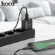МЗП HOCO C141A Smart dual-port charger set 5V/2.1A +Micro Black mag-6942007627887152123