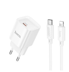 МЗП HOCO C147A Charm PD20W+QC3.0 charger set(C to iP) White mag-6942007630283137363