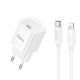 МЗП HOCO C147A Charm PD20W+QC3.0 charger set(C to iP) White mag-6942007630283137363