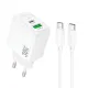 МЗП HOCO CS55A Surplus PD30W+QC3.0 charger set(C to C) White mag-6942007631563146730