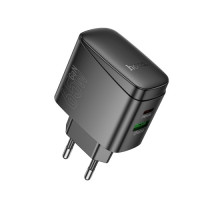 МЗП HOCO CS63A Bright PD65W(1A1C) charger Black mag-6942007638470138660
