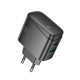 МЗП HOCO CS63A Bright PD65W(1A1C) charger Black mag-6942007638470138660