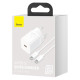 МЗП Baseus Super Si Quick Charger 1C 25W EU Mini White Cable Type-C toType-C 3A 1m White TZCCSUP-L02 mag-6953156206038107323