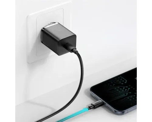 МЗП Baseus Super Si Quick Charger 1C 20W/Simple Wisdom Data Cable Type-C to iP 1m Black TZCCSUP-B01 mag-6953156230057144906