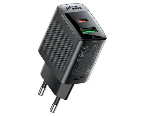 МЗП ACEFAST A98 PD30W GaN (USB-C+USB-A) charger Black mag-6974316283263153792