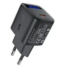 МЗП ACEFAST A113 PD20W GaN (USB-C) with digital display Black mag-6974316284413153314