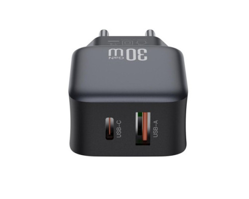 МЗП XO L156(EU) PD30W/QC18W(1A1C) fast charger Чорний mag-6975837582316140448