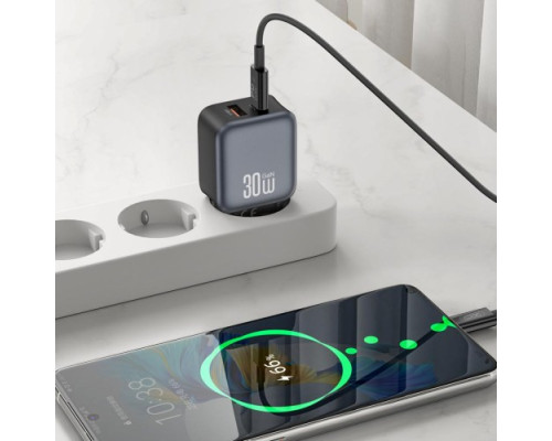 МЗП XO L156(EU) PD30W/QC18W(1A1C) fast charger Чорний mag-6975837582316140448