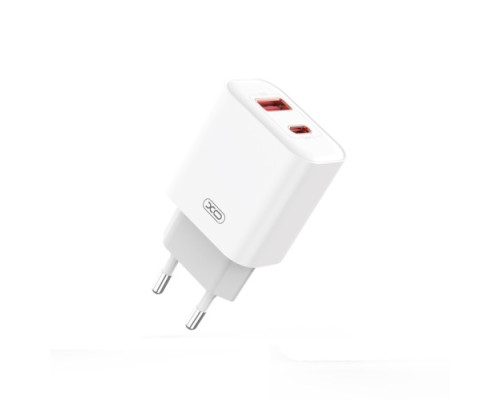МЗП XO CE12 (EU) European standard USB-C 20W/USB-A 18W fast charging Білий mag-692068084437160118