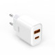 МЗП XO CE12 (EU) European standard USB-C 20W/USB-A 18W fast charging Білий mag-692068084437160118