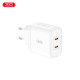 МЗП XO CE08 PD50W (2USB-C) Fast Charger with Lightning cable білий mag-6920680845811136201