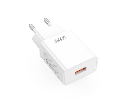 МЗП XO L127 USB-A QC18W Fast Charging Charger with Lightning cable Білий mag-6920680846955140365