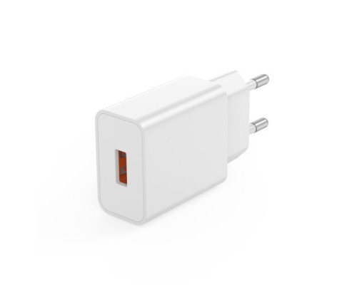 МЗП XO L127 USB-A QC18W Fast Charging Charger with Lightning cable Білий mag-6920680846955140365