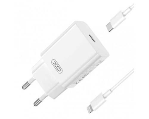 МЗП XO L126 USB-C PD20W Fast Charging Charger with Lightning cable Білий mag-692068084690057241
