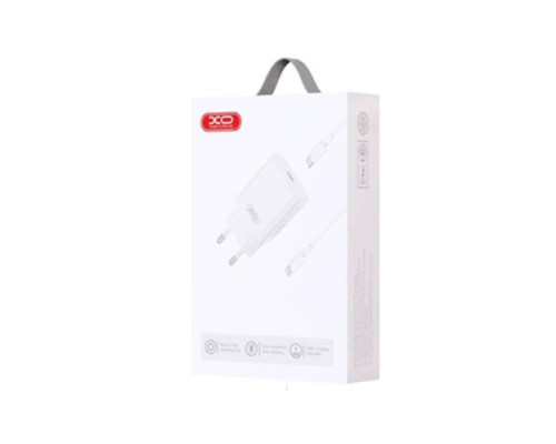 МЗП XO L126 USB-C PD20W Fast Charging Charger with Lightning cable Білий mag-692068084690057241