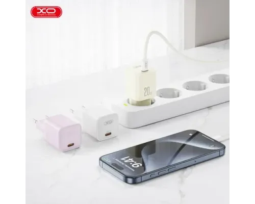 МЗП XO L146(EU) PD20W Single USB-C Charger Фіолетовий mag-6920680859757147311