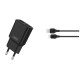 МЗП XO L92C EU dual 2.4A Charger with Type-c cable Чорний mag-6920680825530140636