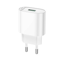 МЗП HOCO C109A Fighter 1USB/18W/QC3.0 White mag-6931474784810131800