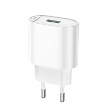 МЗП HOCO C109A Fighter 1USB/18W/QC3.0 White mag-6931474784810131800