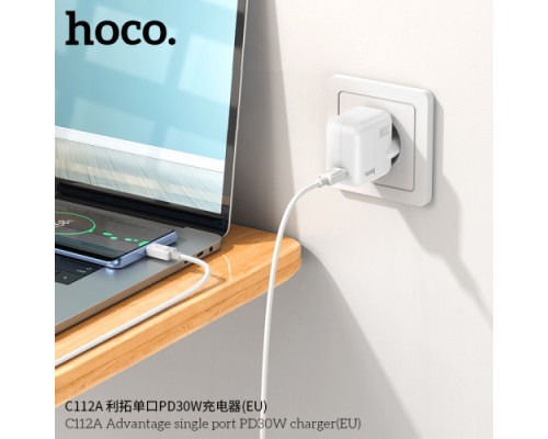 МЗП HOCO C112A Advantage 1USB-C/PD30W/QC3.0/3A White mag-693147479174059368
