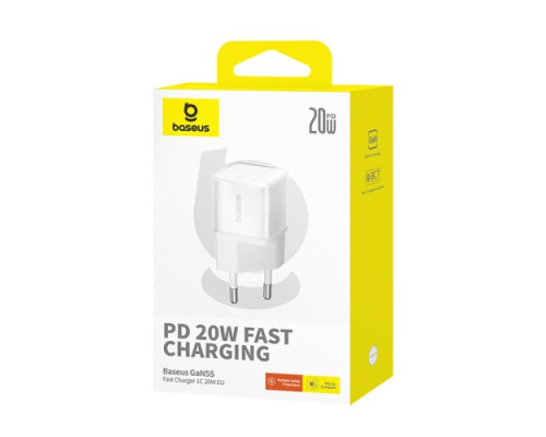 МЗП Baseus GaN5S Fast Charger 1C 20W EU White P10162503213-00 mag-693217264883156145
