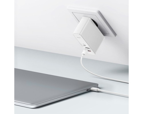 МЗП Baseus GaN5 Pro Fast Charger 2C+U 140W EU Cable Type-C to Type-C 1m White CCGP100202 mag-6932172610234131195