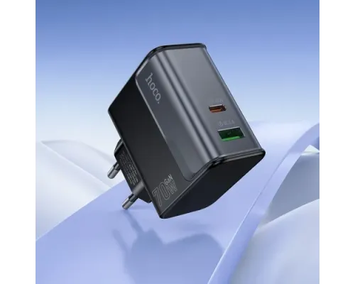 МЗП HOCO CS74A Star Speed PD45W+QC3.0 charger(EU) midnight black mag-6942007653848146742