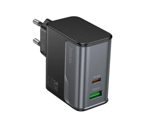 МЗП HOCO CS74A Star Speed PD45W+QC3.0 charger(EU) midnight black mag-6942007653848146742