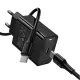 МЗП HOCO CS93A Leader single port PD20W charger set(C to C) (EU) Black mag-6942007671071153715