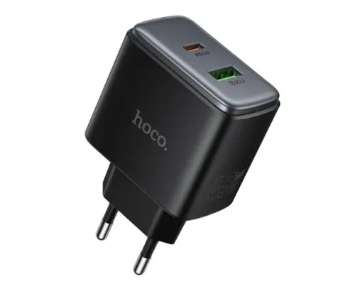 МЗП HOCO C158A Upgrade PD45W(1C1A) charger Black mag-6942007671965153114