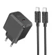 МЗП HOCO CS15A Ocean single port PD30W charger set(Type-C to Type-C) Black mag-6942007603973131466