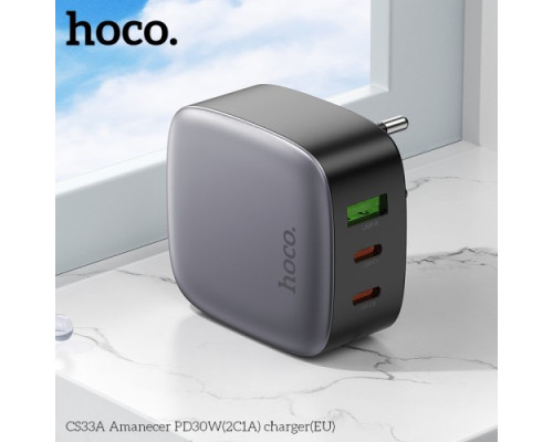 МЗП HOCO CS33A Amanecer PD30W(2C1A) charger Black mag-6942007617512137218