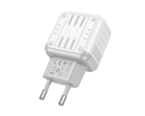МЗП HOCO C135A Rock PD20W+QC3.0 charger White mag-6942007627221137240