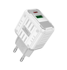 МЗП HOCO C135A Rock PD20W+QC3.0 charger White mag-6942007627221137240