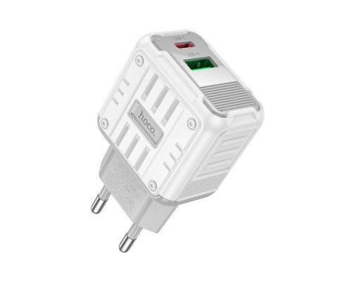 МЗП HOCO C135A Rock PD20W+QC3.0 charger White mag-6942007627221137240