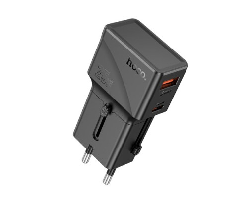 МЗП HOCO AC24 Mini PD25W+QC3.0 universal travel charger Black mag-6942007632379132686