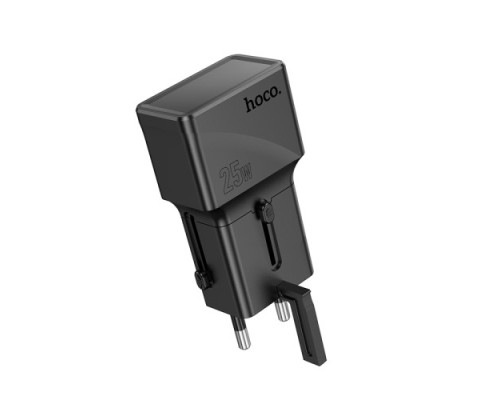 МЗП HOCO AC24 Mini PD25W+QC3.0 universal travel charger Black mag-6942007632379132686